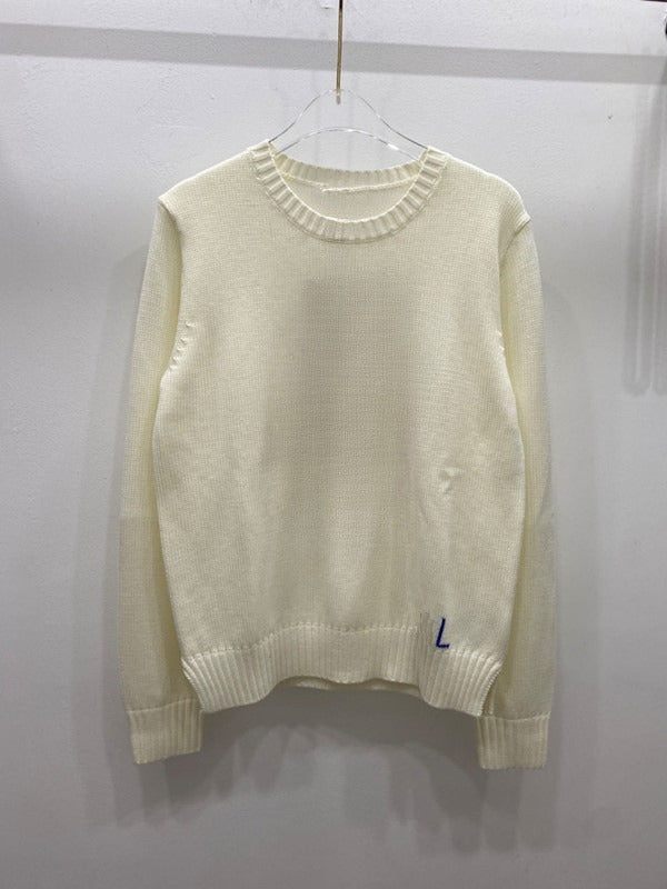 New versatile wool blend jacquard O-neck long-sleeved sweater