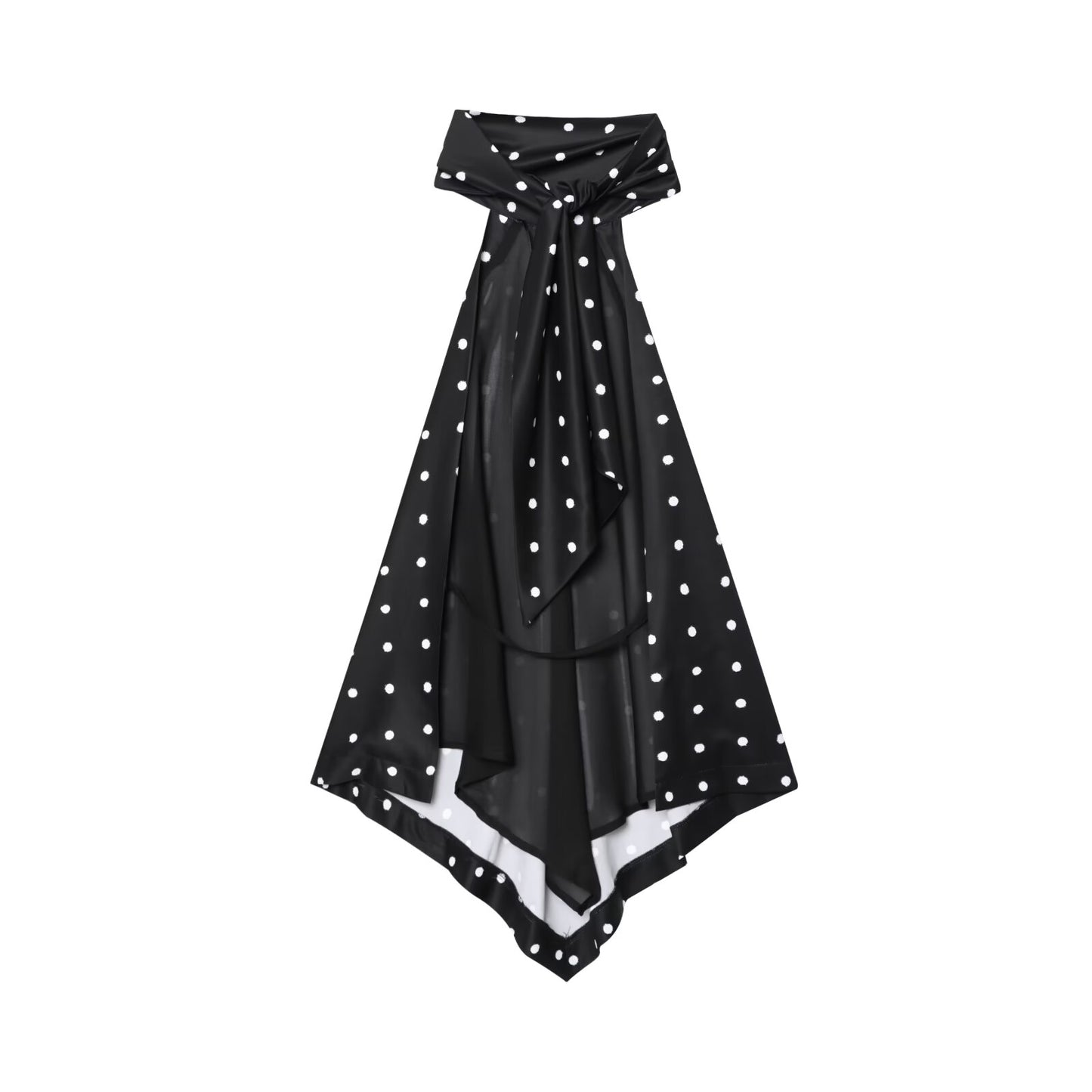 Women's 2025 fashion polka-dot neck collar coat