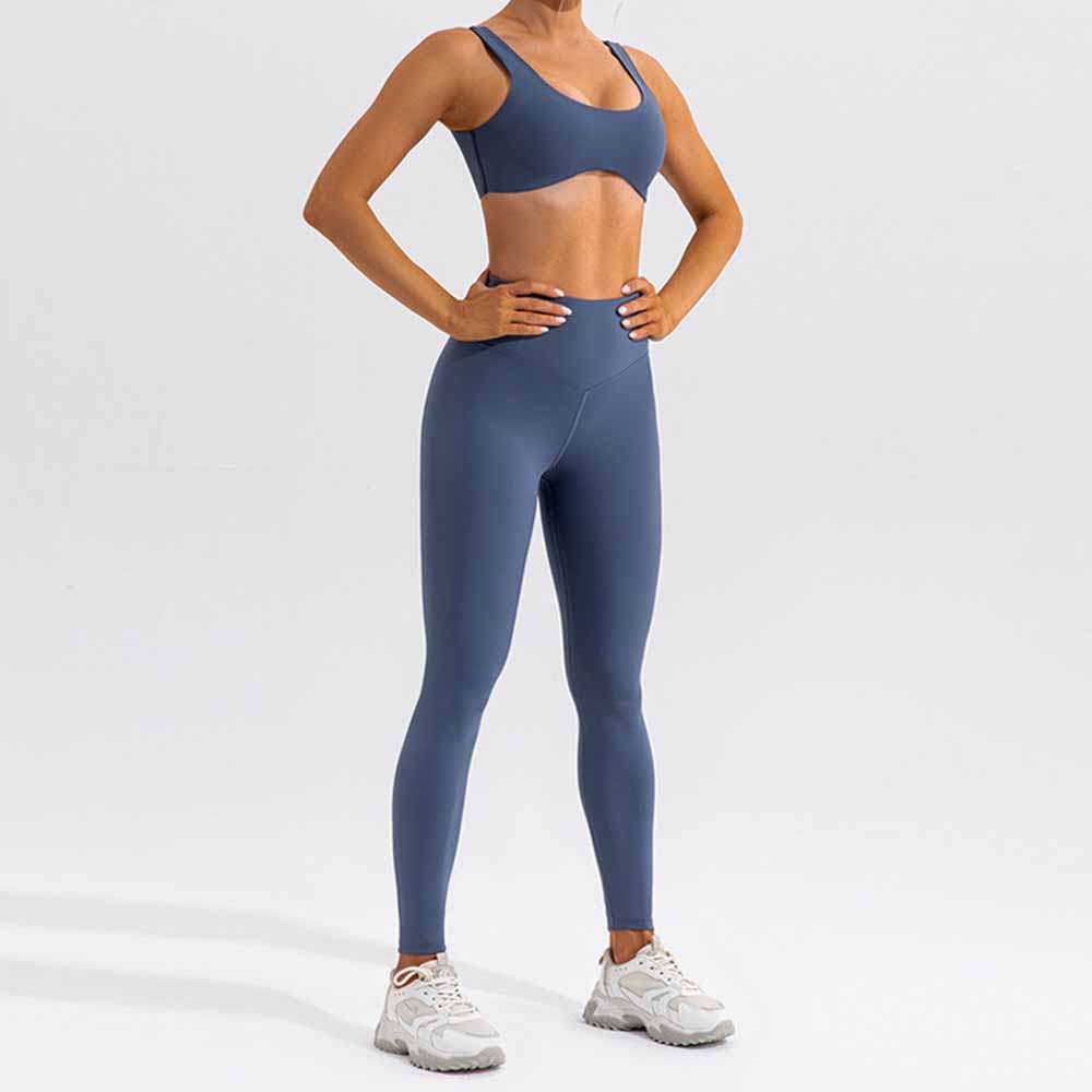 Women's New Nude Hip Yoga Suit Women's Quick-dry Running Beauty Back Fitness Suit