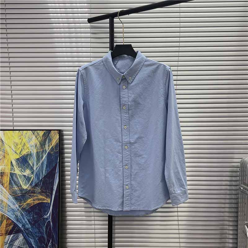 Embroidered Oxford Cloth Shirt Men's and Women's Business Casual Cotton Shirt
