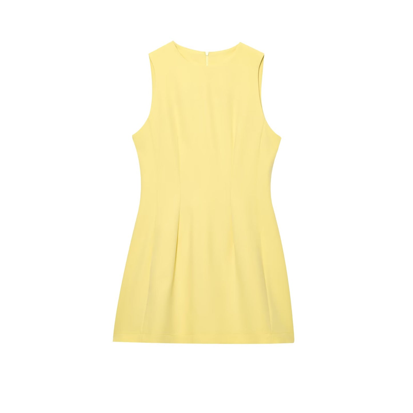 Women's new fashion sleeveless round neck wide swing mini dress