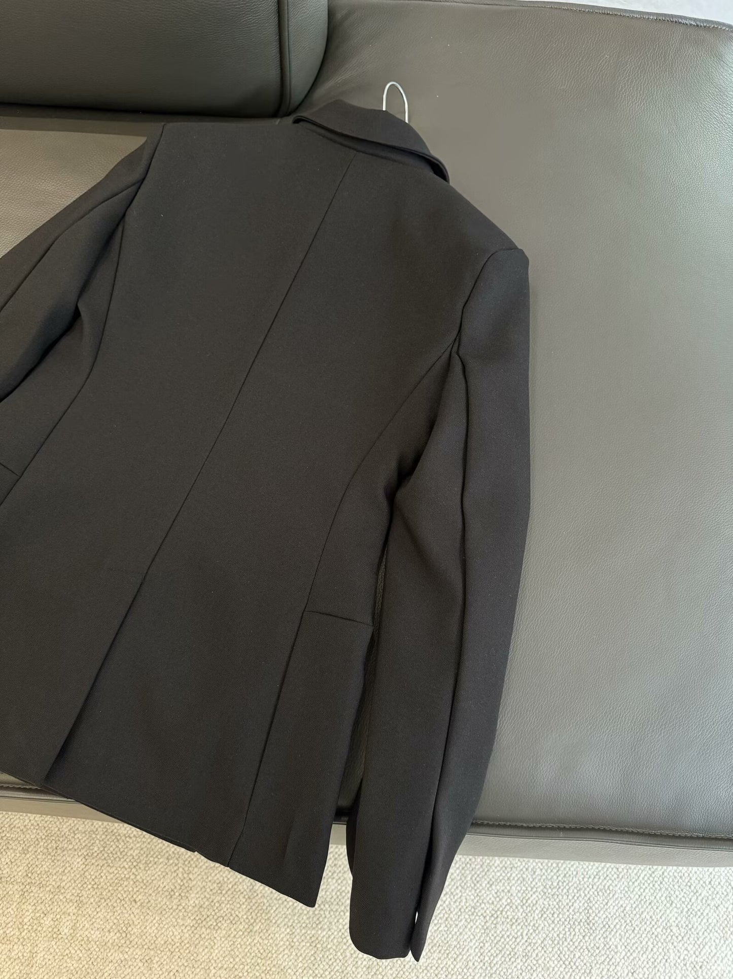 Women's Fashion Chic Temperament Joker with Shoulder Pads Slim Fit Blazer Coat Retro Long Sleeve Pocket Women's Blazer