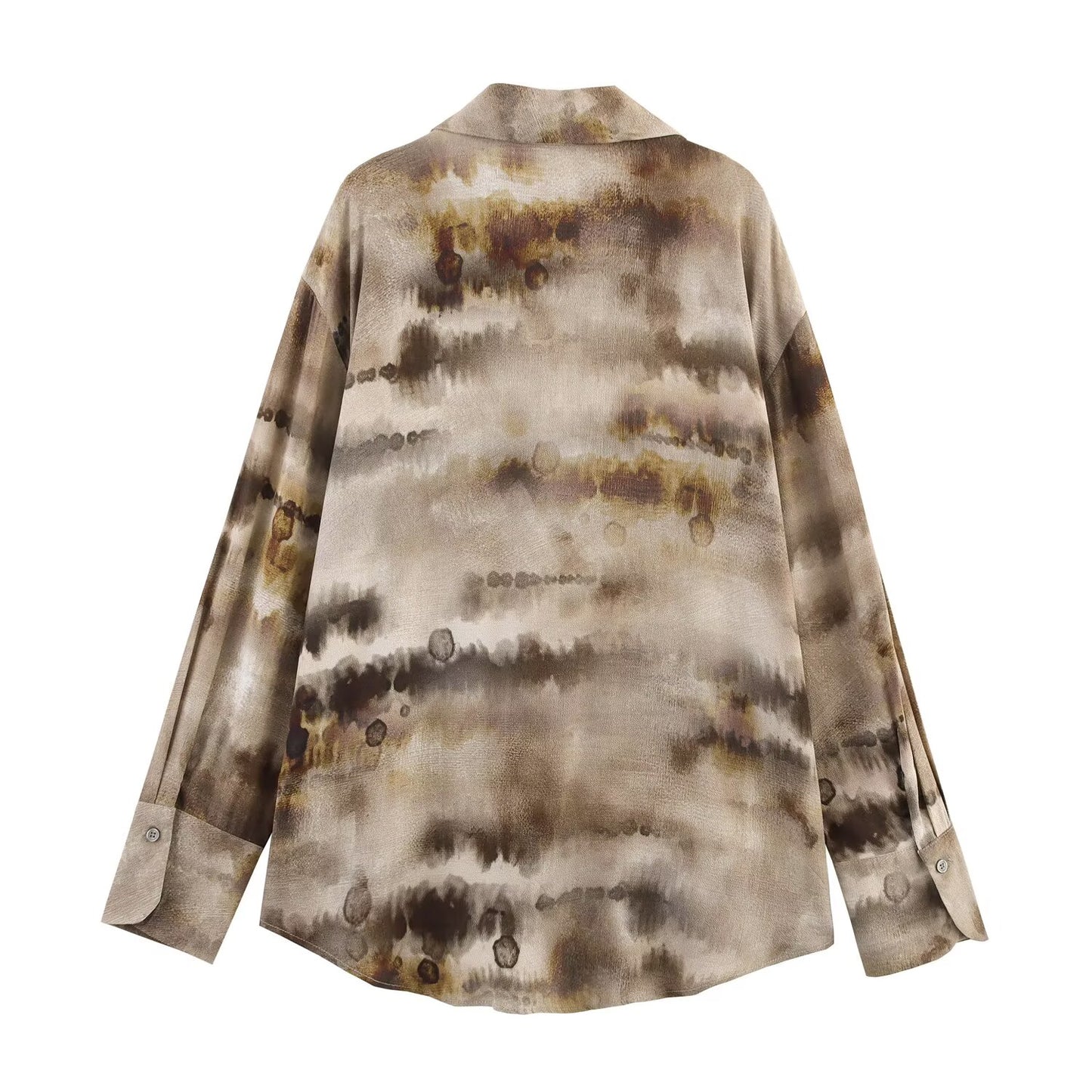 Women's new fashion long sleeved single breasted tie dye shirt+Pants Women's suit