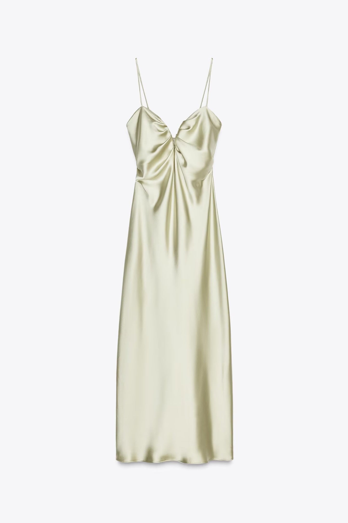 Women 2025 New Fashion Heart-shaped neck satin Midi Dress
