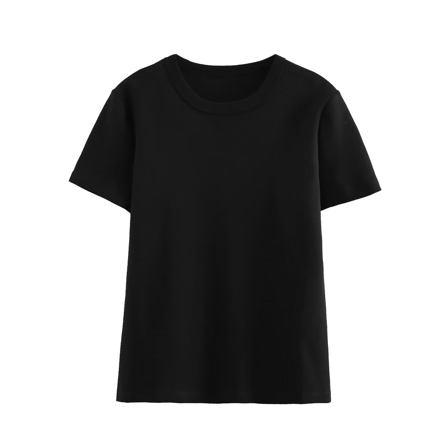 Women's 2025 new fashion slim casual striped T-shirt multi-color basic style O Neck T-shirt top retro short sleeved women's T-shirt chic top