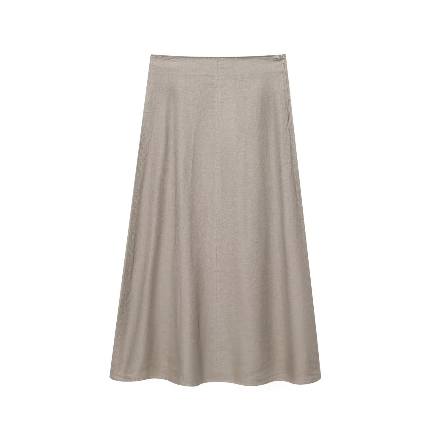 Women's new fashion linen blend halter neck vest style top+Skirts suit