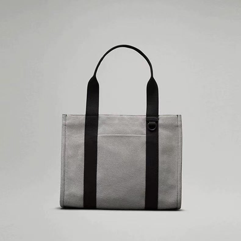 LU Women's New Fashion Canvas Two-color Portable Large-capacity Joker Shoulder Bag Tote Bag