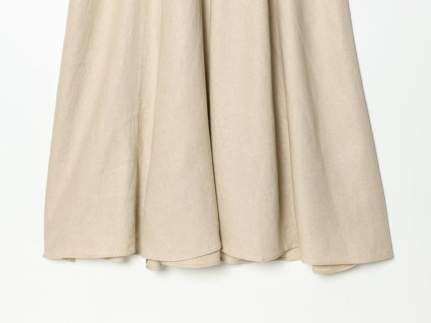 Women's Bubble sleeve Linen Blend Midi Dress