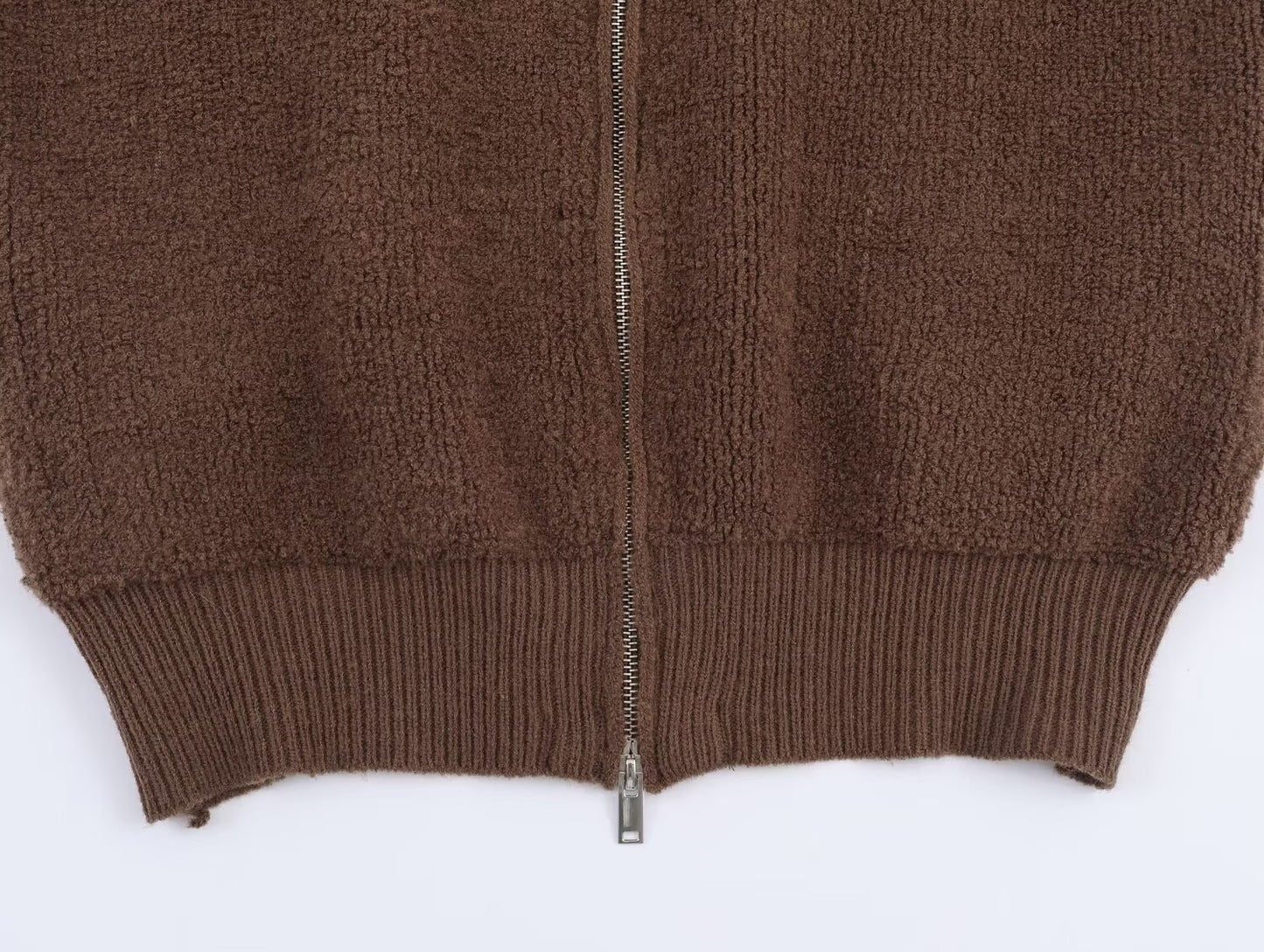 Women's lapel zipper fleece pilot jacket Coat