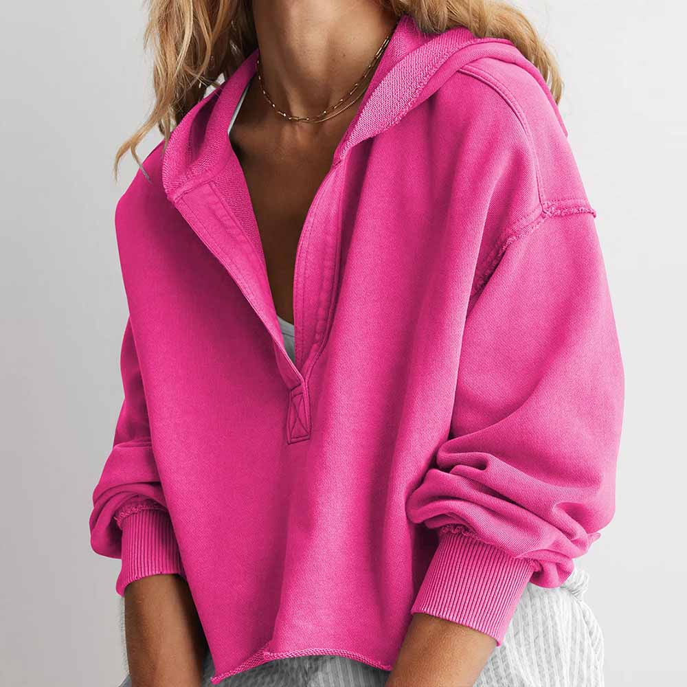 Women's Sweater Pullover V-neck Long-sleeved Coat with Raglan Sleeves Knitted Coat Fitness Exercise Hooded Yoga Clothes