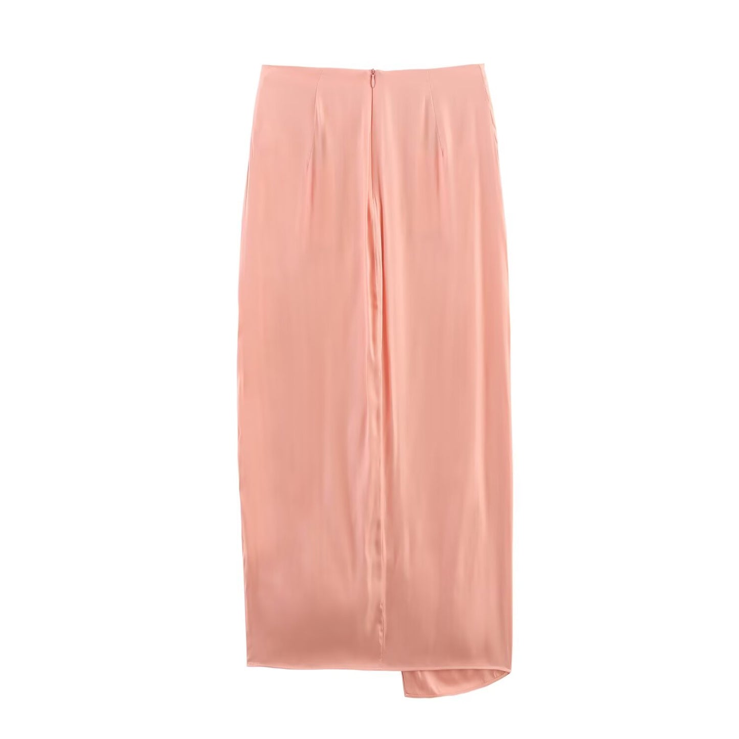 Women's new fashion slim satin texture Pleated hanging neck top retro sleeveless backless women's vest chic top+Skirts Women's suit