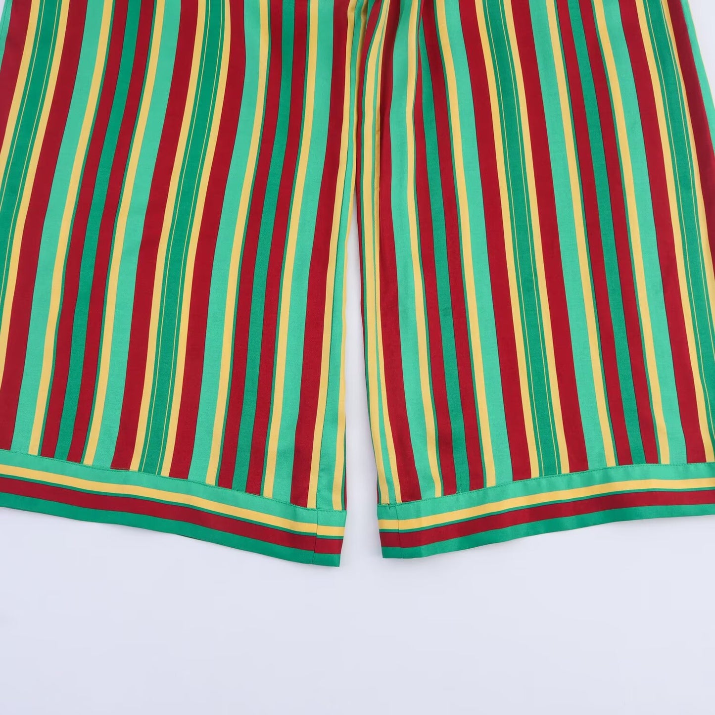 Women's new fashion loose striped pajama style pants