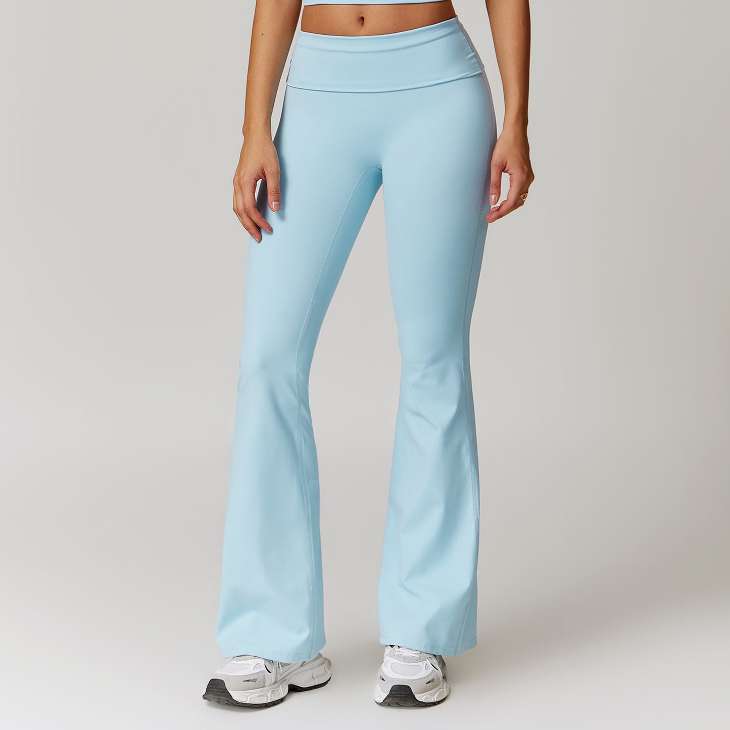 Women's New High-waist Hip Yoga Pants Casual Tight-fitting Wide-leg Flared Pants Sports Fitness Pants.