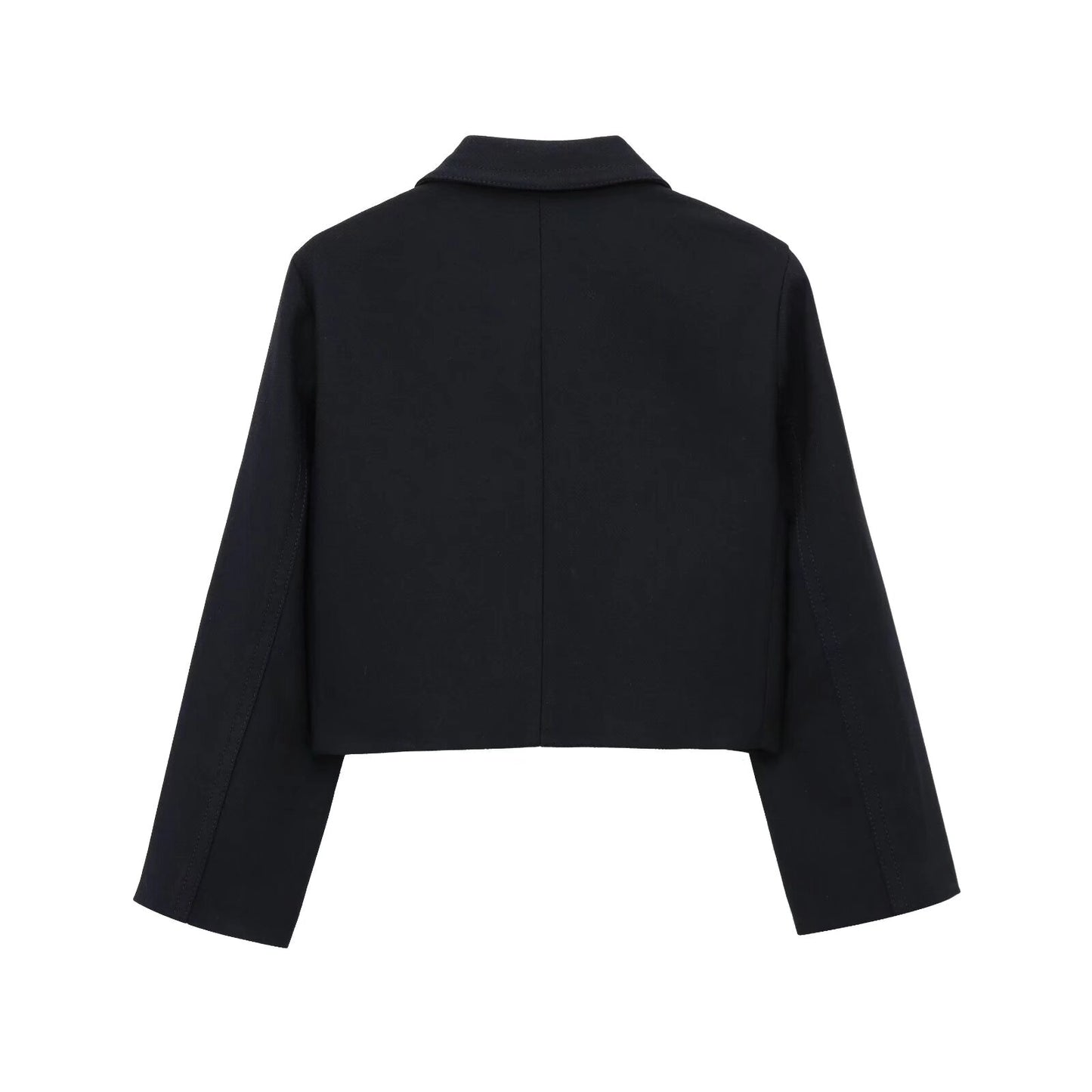 Set Women's 2 Pieces of New Fashion Temperament Double-breasted Short Coat Retro Long-sleeved Women's Coat+high Waist A-shaped Mini Skirt