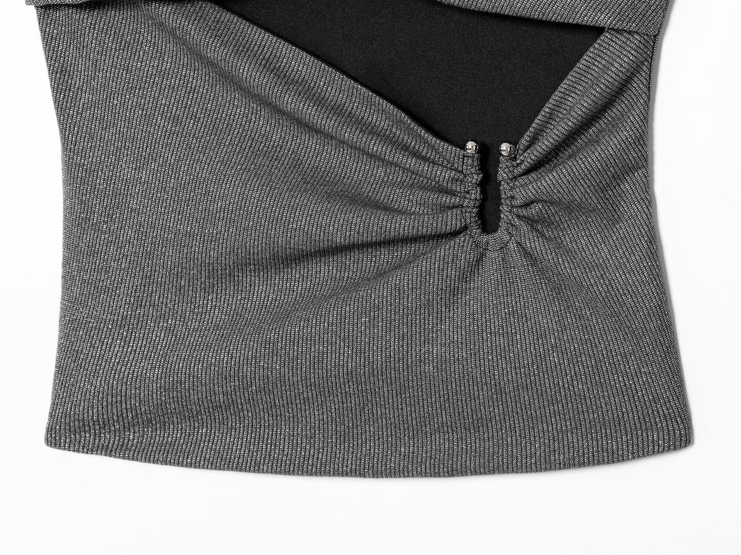 Women's chic Fashion opening design elastic strapless top