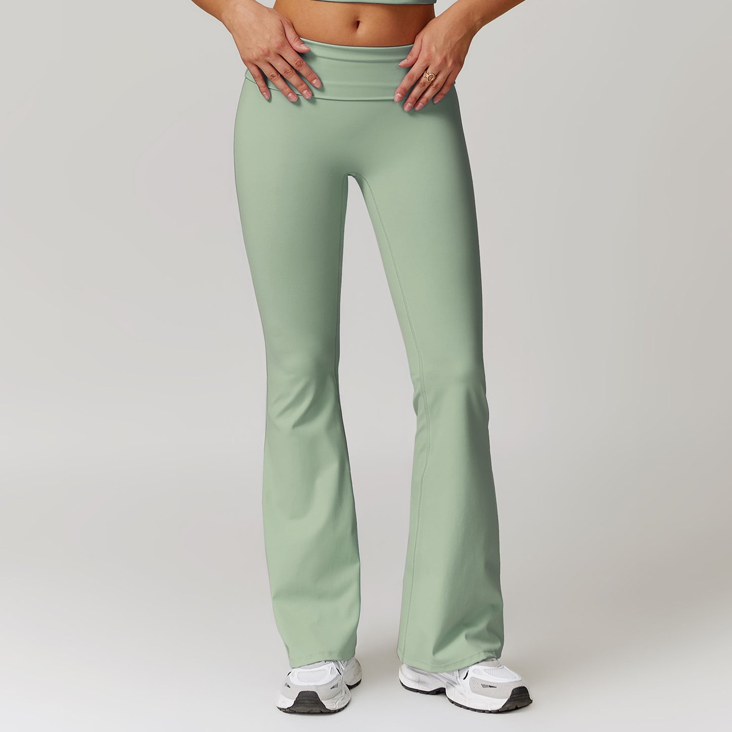 Women's New High-waist Hip Yoga Pants Casual Tight-fitting Wide-leg Flared Pants Sports Fitness Pants.