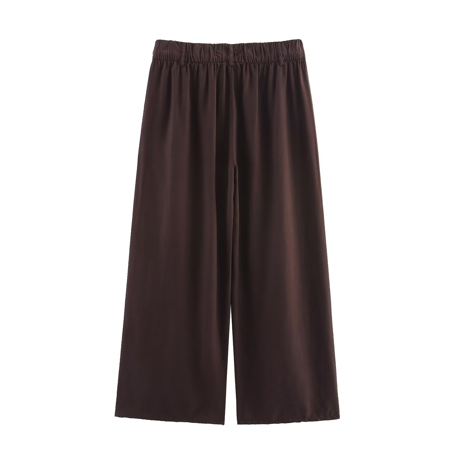 Women's new fashion sleeveless hanging neck draped top+Pants suit