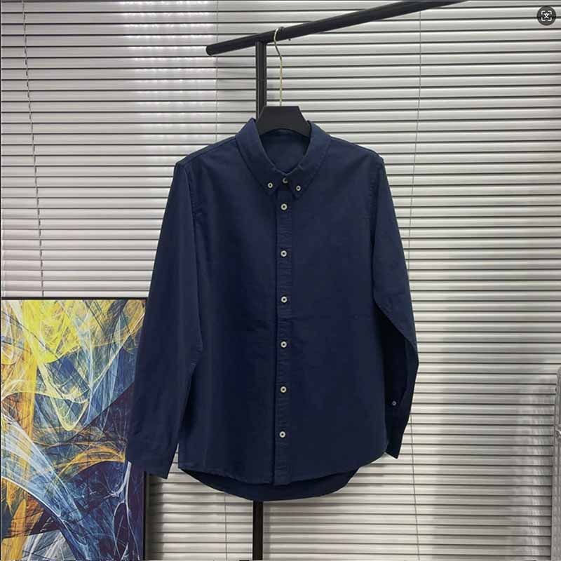 Embroidered Oxford Cloth Shirt Men's and Women's Business Casual Cotton Shirt