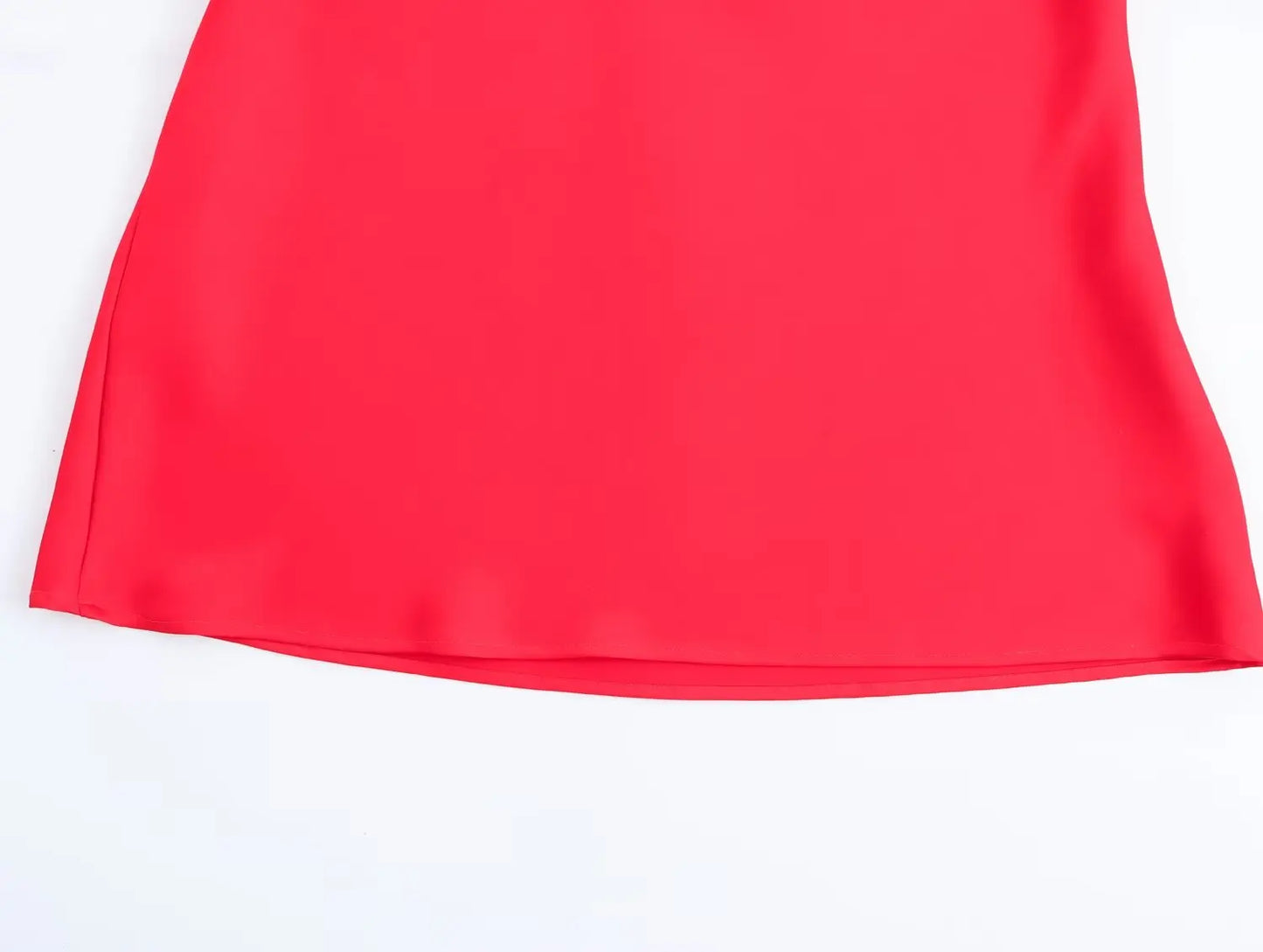 Women's new fashion pleated decoration sexy slim satin texture Midi dress retro sleeveless women's dress Mujer