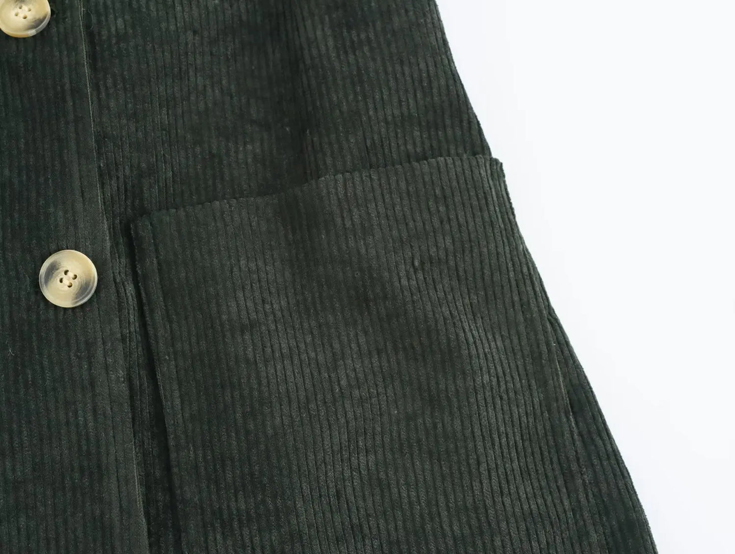 Ladies' new fashion casual slim Lapel Double Breasted corduroy suit jacket retro long sleeved pocket women's Coat chic top