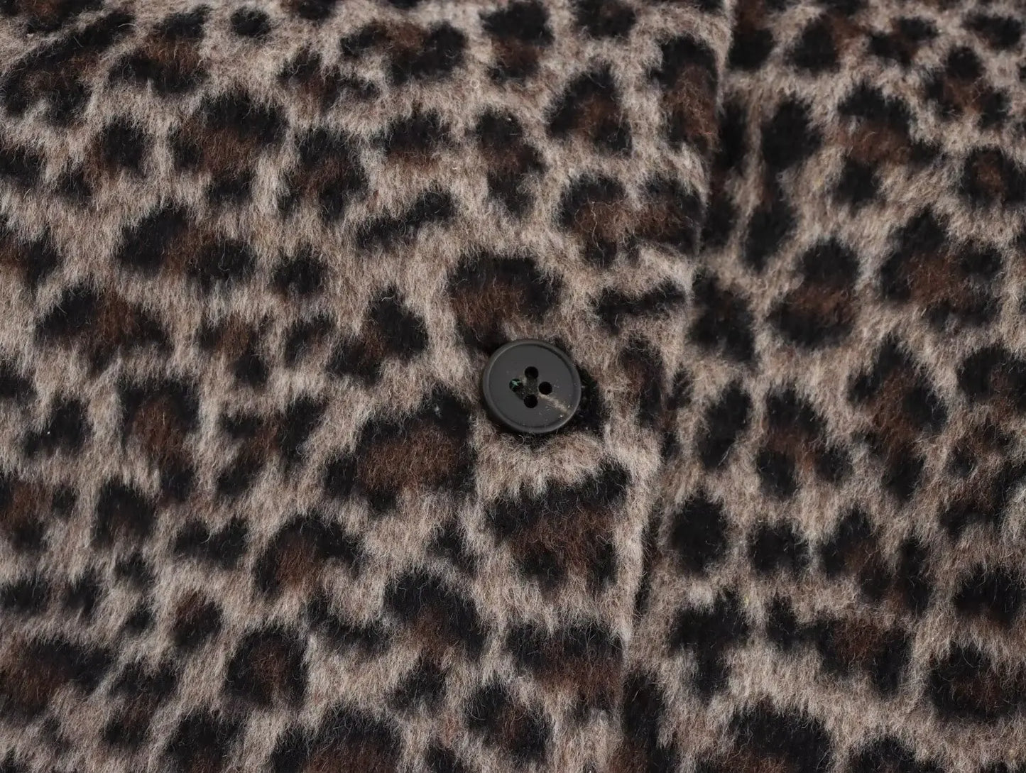 Women's new Fashion slim short single breasted Animal printed striped woolen coat retro O-Neck long sleeved Female coat chic top