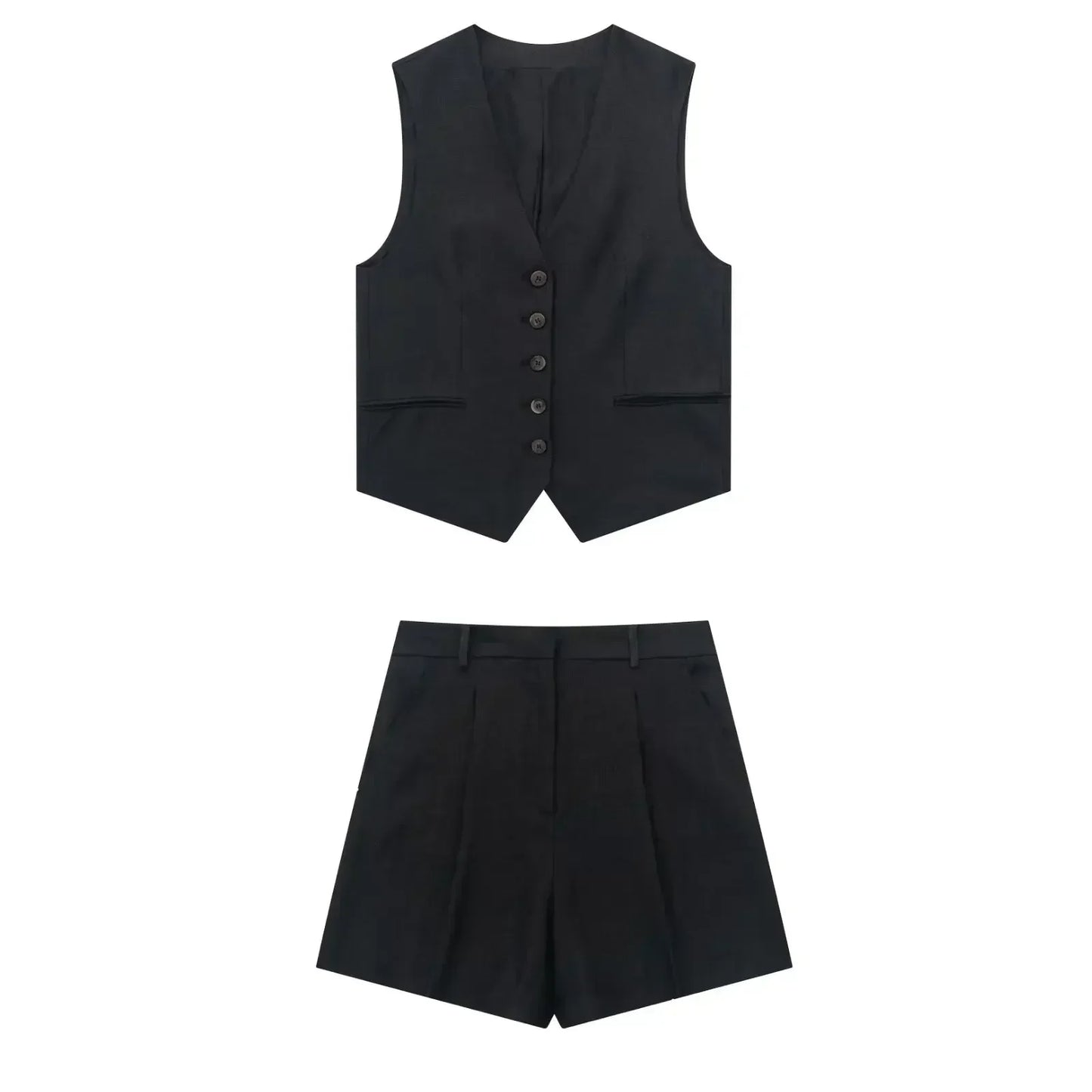Women 2023 New Fashion Flax blending Tank Tops Vintage sleeveless single-breasted Female Camis Chic Tops