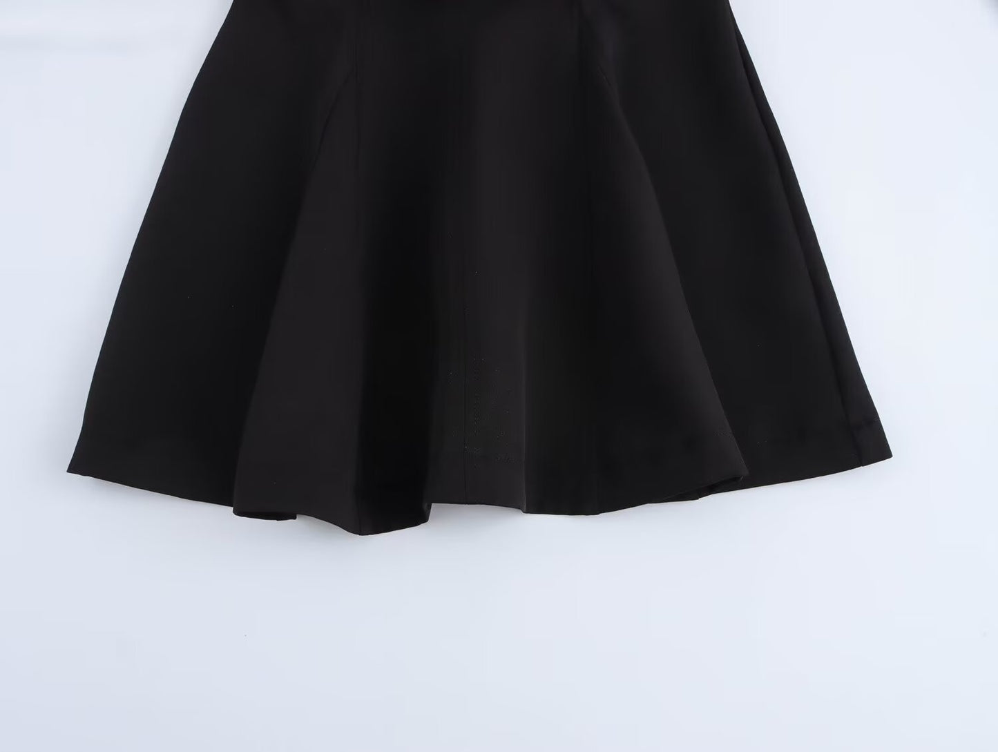 Women's new chic fashion open design slim stand collar wide pleated mini dress retro sleeveless back zipper women's dress Mujer