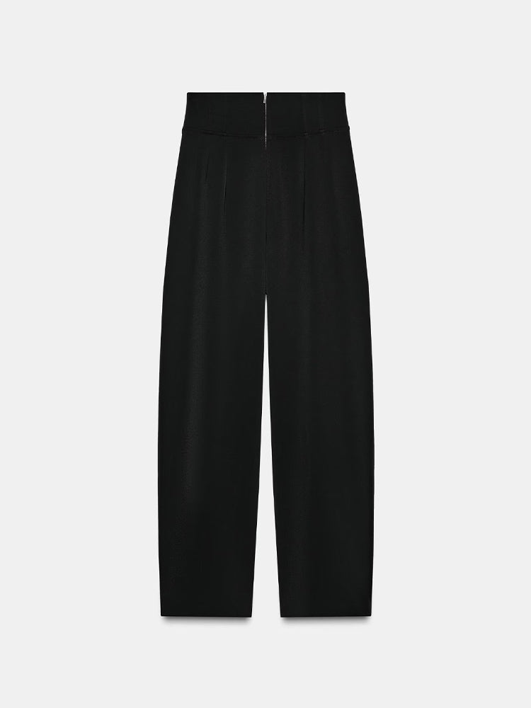 Women's new fashion comfortable loose high waisted zipper pants