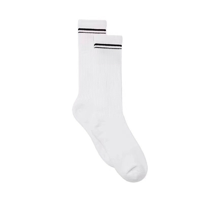 Men's and Women's Socks Cotton Tube Sports 80% Cotton Middle Yoga Socks High Socks.