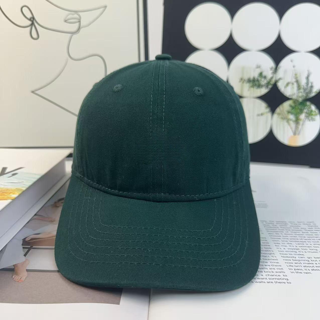 Men's and Women's Casual Joker Three-dimensional Letters Baseball Cap Big Head Wai Outdoor Cap.