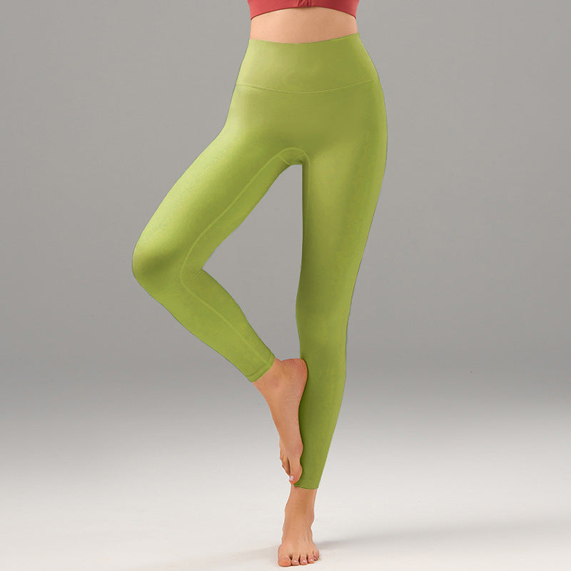 Pocket Women's New Nude Sweat-wicking Breathable Waist-lifting Hip Slim Slimming Fitness Pants