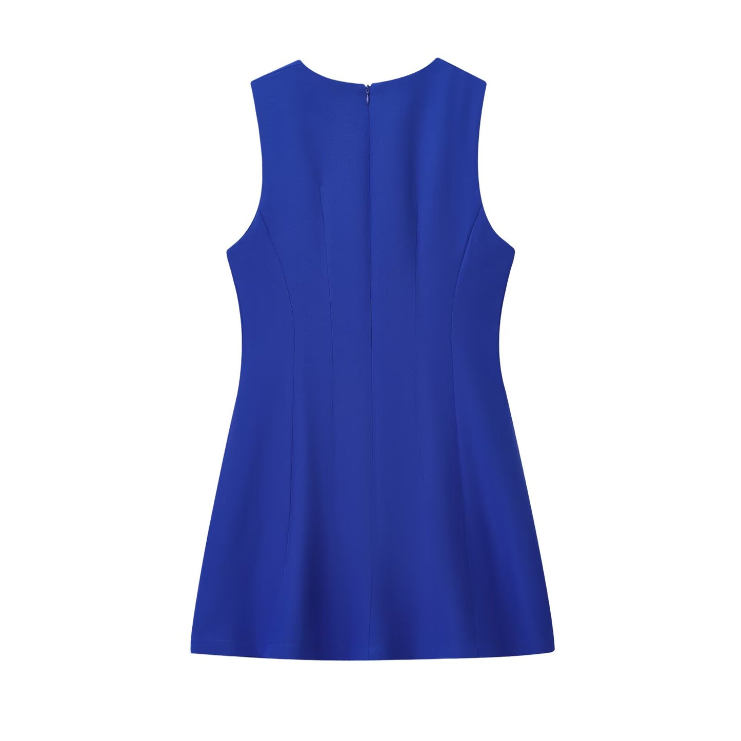 Women's new fashion sleeveless round neck wide swing mini dress