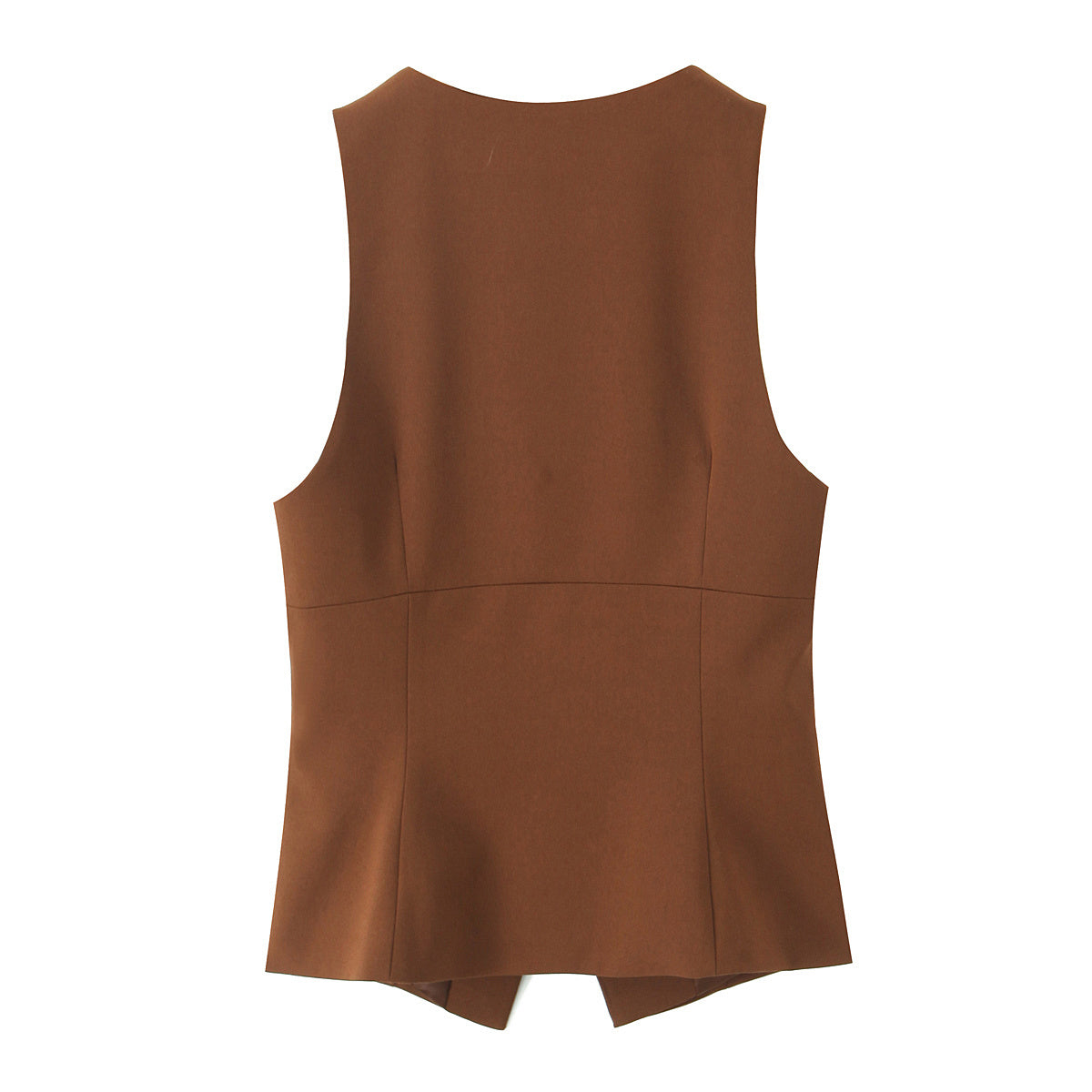 Women's new fashion pocket decoration casual slim single breasted V Neck vest retro women's vest chic top+Skirts Women's suit