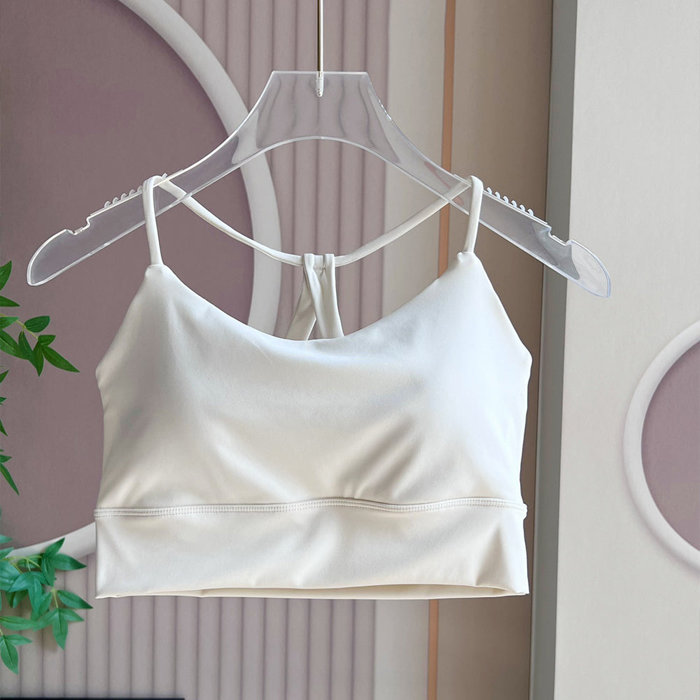 Women's New Fashion Cross-sports Bra High-elastic Fabric Fixed Cup Pinhole Three-dimensional Cup Vent Vest