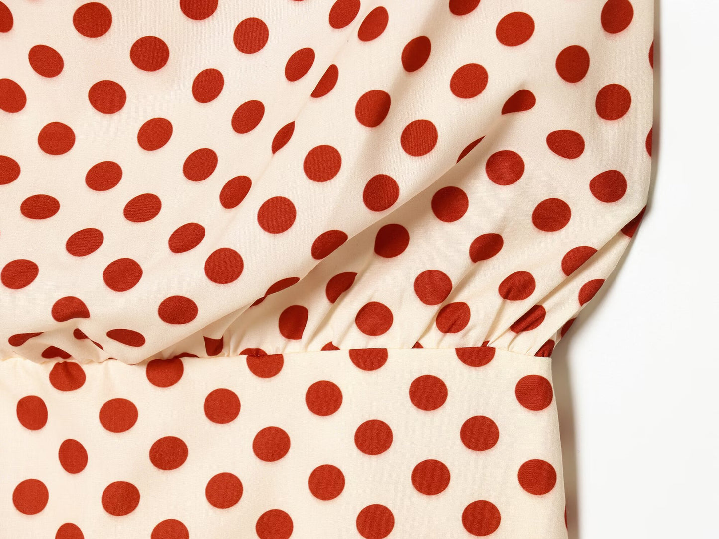 Women's polka dot strapless dress