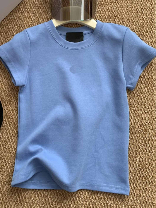 New spring and summer short-sleeved T-shirts for women, slim design, fashionable and versatile tops
