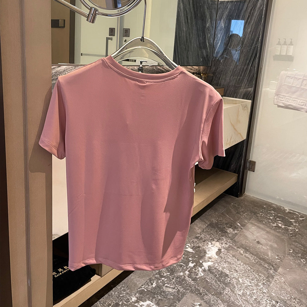 Women's new fashion Joker leisure quick-drying short-sleeved T-shirt sports fitness comfortable short-sleeved T-shirt.
