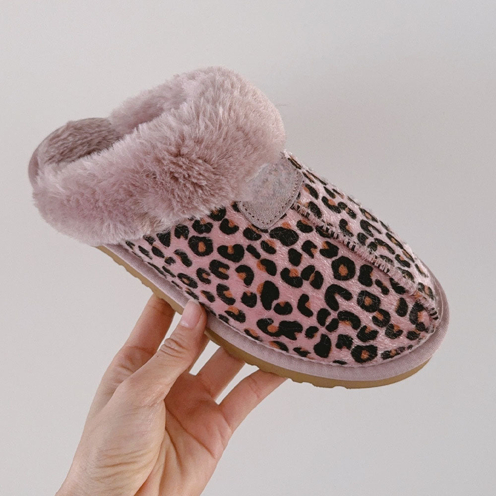 New leopard print slippers snow boots