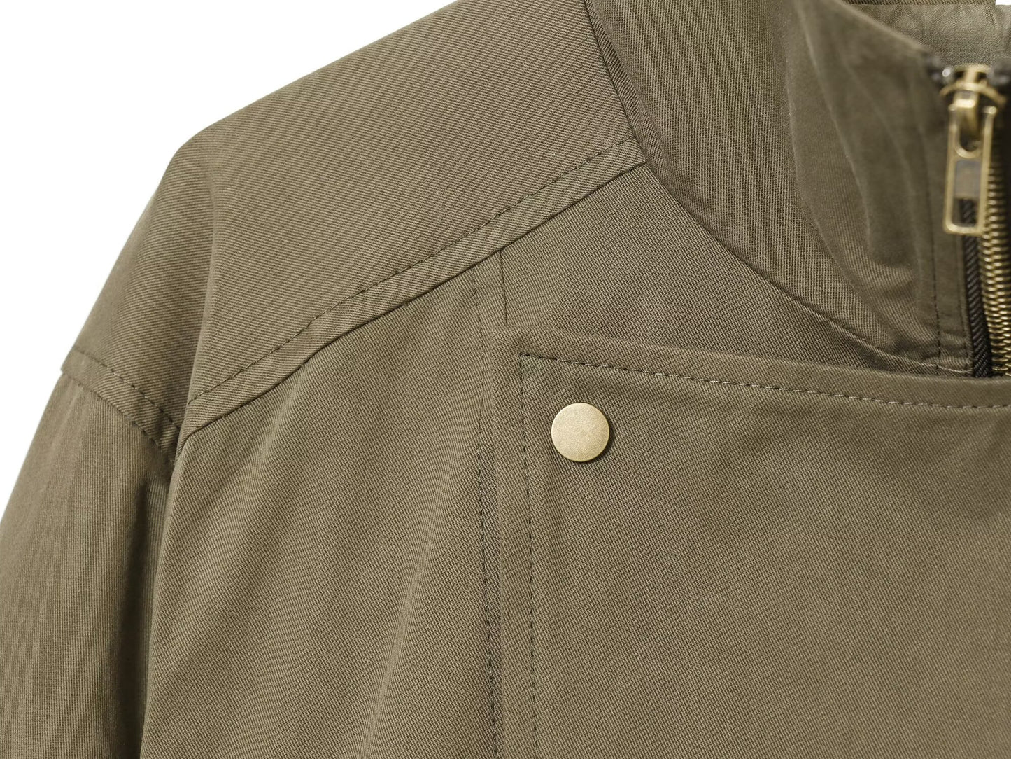 Women's with Belt casual stand collar Windbreaker coat