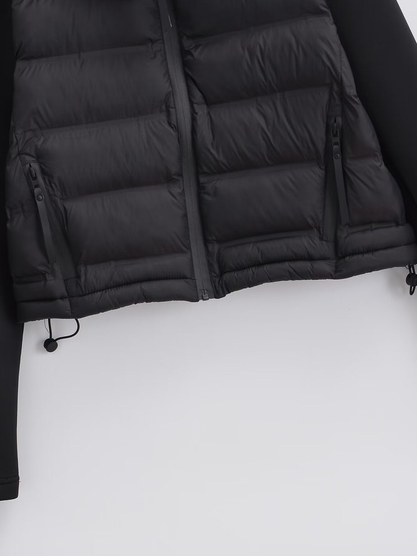 Women's short standing collar spliced cotton jacket Coat