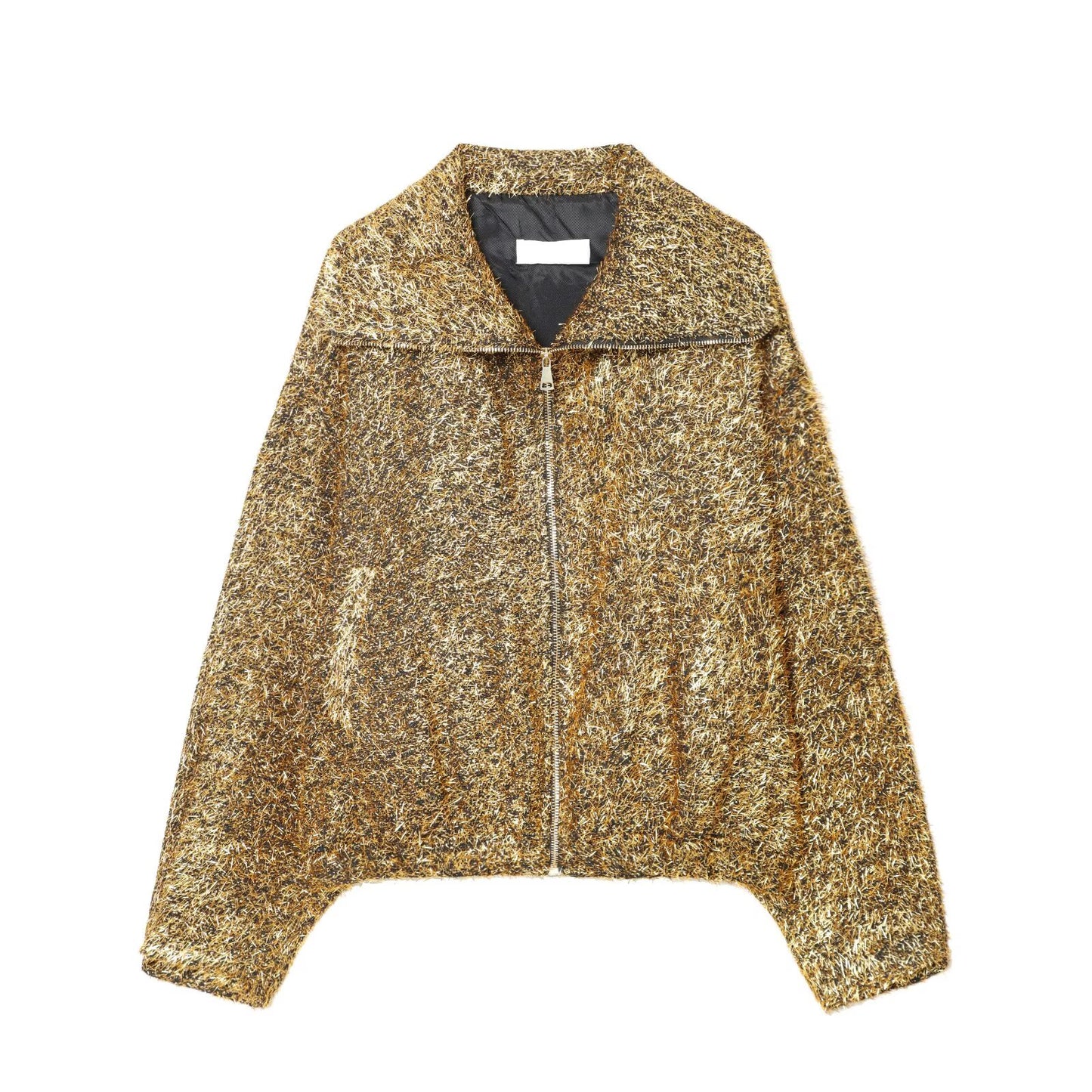 Women's lapel metallic line pilot jacket Coat