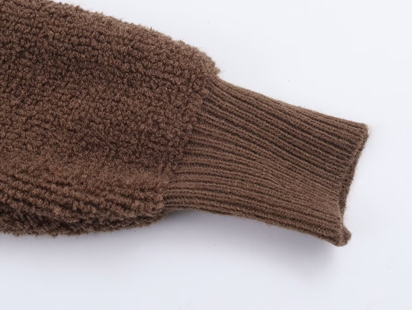 Women's lapel zipper fleece pilot jacket Coat