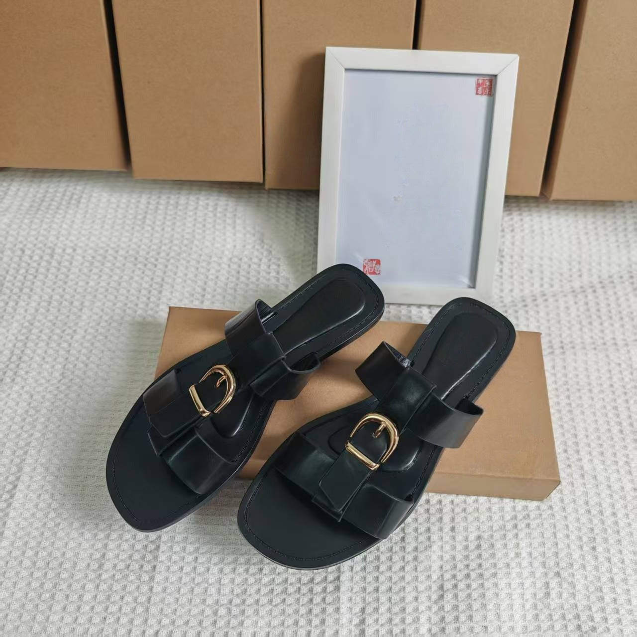 Women's new fashion casual thin-soled slippers