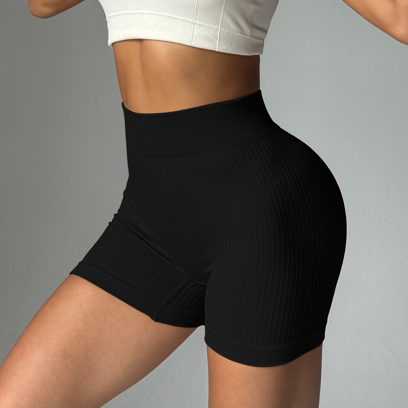 Women's New Fashion Joker Sports Bra Yoga Pants Long-sleeved Jacket Short-sleeved Tight Training Vest Six-piece Yoga Clothes.