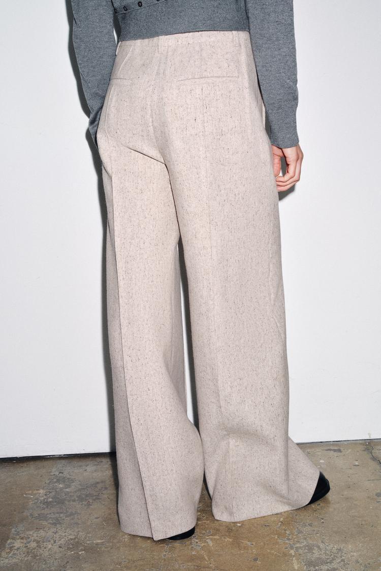 Women's new fashion loose side pocket casual pleated pants