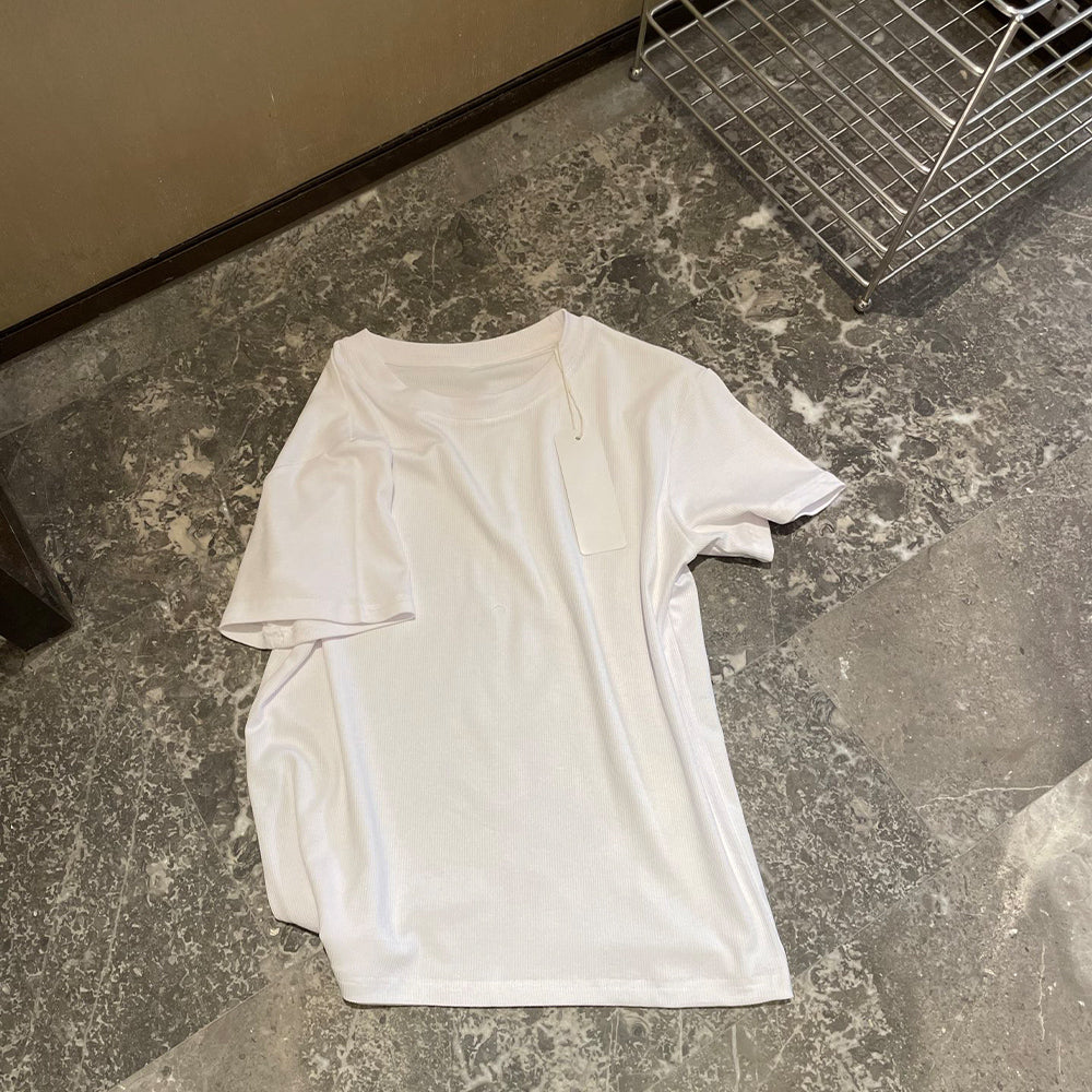 Women's New Fashion Joker Casual Thread Short-sleeved T-shirt Sports Fitness Comfortable Short-sleeved T-shirt.