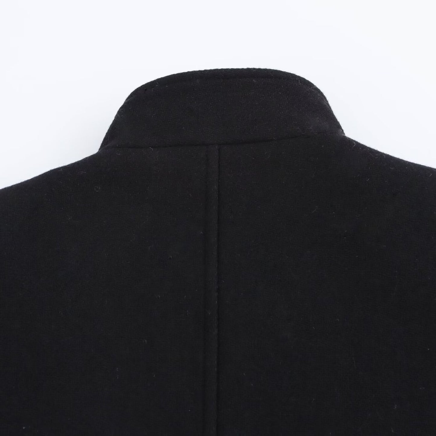 Women's New Fashion Joker Temperament Slim Version Multi-color Blended Exquisite Double-breasted Coat Retro Long-sleeved Coat.