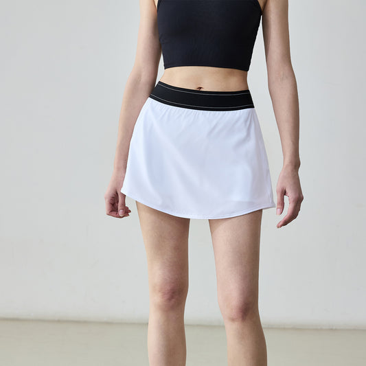 Women's new fake two-piece summer tennis skirt running fitness skirt high waist leisure yoga fitness skirt