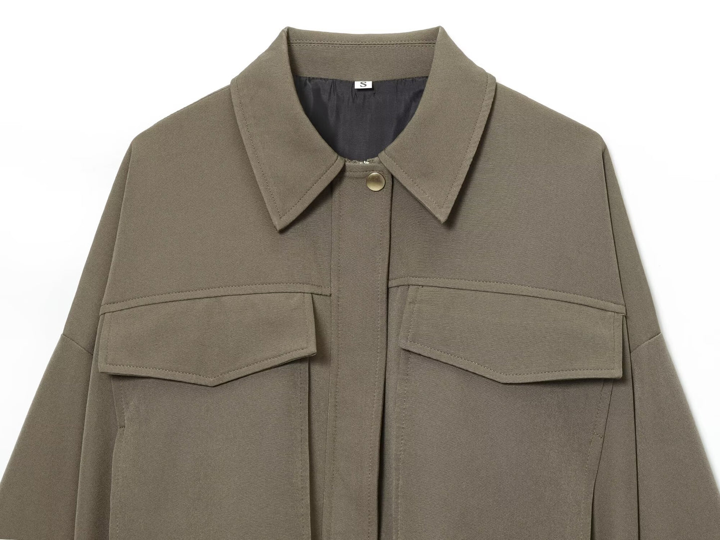 Women's new pleated hem loose pilot jacket Coat