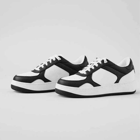 Unisex New Casual Classic Black and White Sneakers Casual Shoes Lace-up Shoes Small Size